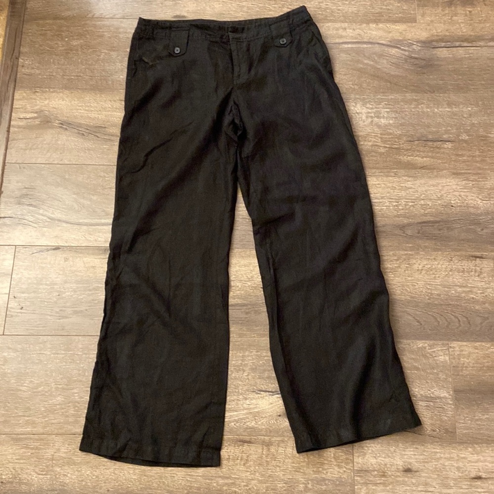 London Jean Linen Pants (dark brown)